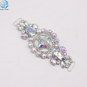 Fatto a mano strass cristallo fai da te cucire su Applique per matrimonio abito da sposa da donna abbigliamento cintura in vita Bikini costume da bagno connettore - Product Image 5