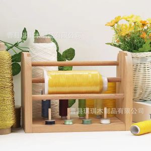 Wooden Yarn Frame Multi Functional Storage Rack For Crocheting Knitting Yarn Dispenser Desktop Organization - Product Image 4