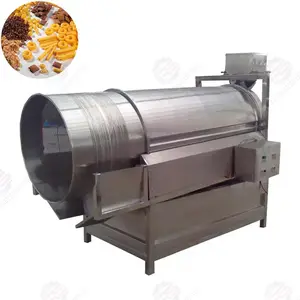 Otomatik patates cipsi karıştırma makinesi aperatif gıda davul rulo aroma makinesi baharat işleme makineleri