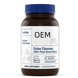 Cápsulas Veganas Limpiadoras de Colon 100% Naturales al por Mayor OEM, Suplemento Desintoxicante y Suavizante de Intestinos con Laxante Natural, 50 Unidades - Product Image 1