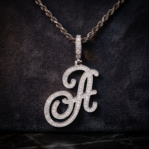 Custom Letter Pendant <b>Necklace</b> Iced Out Hip Hop <b>Initial</b> Charm 925 Sterling <b>Silver</b> Moissanite Jewelry - Product Image 3