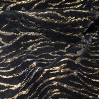 Tissu Jacquard Velours Personnalisable JBL à Motif Tigre, Poids Moyen, Tissu à Poils Coupés, Textile de Luxe pour la Maison, Idéal pour Canapé