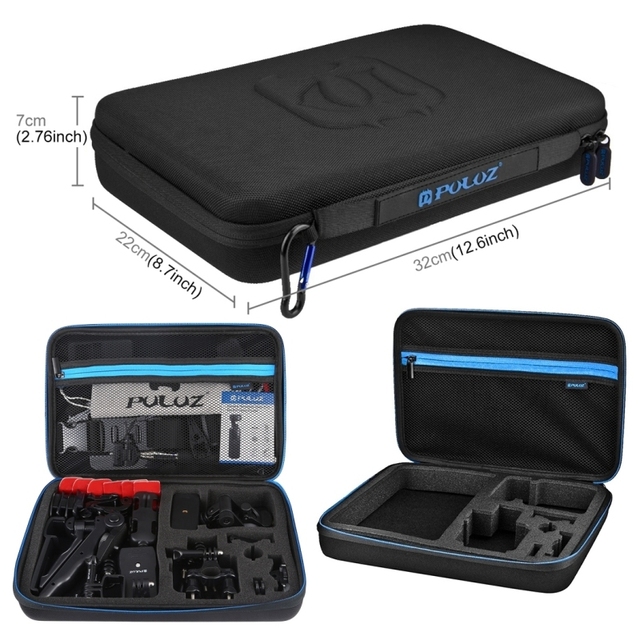 PULUZ 43 in 1 Camera Accessories for DJI Osmo Pocket With EVA Case Combo Kits, Chest Wrist Strap Silicone Case Tripod Adapter