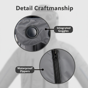 Extérieur coupe-vent hors route Scooter moto imperméable gris respirant <span class=keywords><strong>réfléchissant</strong></span> veste de sécurité - Product Image 5