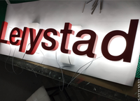 Lettres en métal rétroéclairées personnalisées YIJIAO, lettres en acier inoxydable avec éclairage halo pour les devantures de magasins et les centres commerciaux