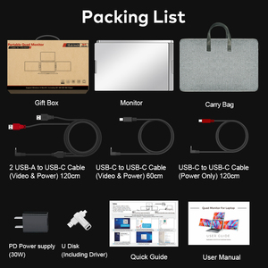 หน้าจอพกพาขนาด 15.6 นิ้ว แบบสามจอ ใช้เป็นจอเสริมสำหรับแล็ปท็อป รองรับ OEM - Product Image 6