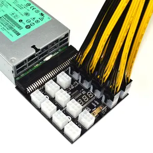 PCI-E 17x6ピン電源ブレイクアウトボードアダプターコンバーター12Vfor H-.P Server PSU GPU