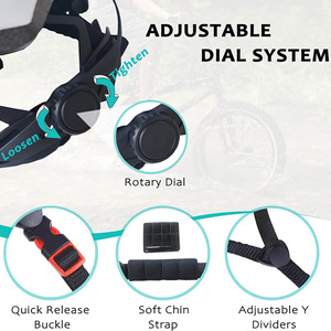 アーミーグリーン M/L サイズ ライディングヘルメット 通気性のあるハードシェル 安全で快適な MTB バイザー 大人およびティーン向けのサイクリング用 - Product Image 3