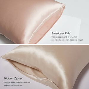 לוגו רקמה מודפסת אישית 100% משי ציפית משי אורגני כרית משי עם תיבה - Product Image 3