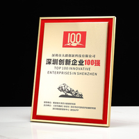 Plaque d'honneur en métal électro-plaqué haut de gamme pour les banques, les hôtels, les agents, les récompenses pour les appels et les réalisations