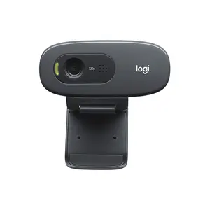 كاميرا فيديو عالية الدقة للمكالمات كاميرا يو اس بي 720 بكسل مركزة التركيز مع ميكروفون مدمجة Logitech C270 الأصلية