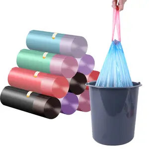Groothandel 13 Gallon Trekkoord Op Maat Bedrukt Huishoudelijk Vuilniszakrol Plastic Pe Vuilnisbak Vuilniszakken
