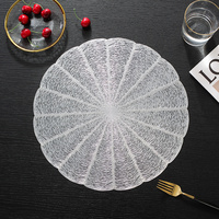 Set de Napperons de Table en PVC Tressé Doré pour Banquets de Mariage, Résistants à la Chaleur, Vente en Gros, Logo Personnalisé, Décoration d'Événements TUOTU 380MM