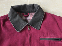 Veste de travail d'hiver personnalisée pour homme, style vintage, en toile enduite lavée, respirante, avec fermeture éclair sur le devant, style décontracté Detroit, poids moyen, en polyester