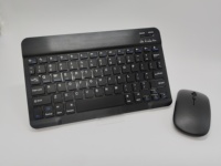 Set Keyboard dan Mouse BT 10-inci Mini Keyboard 2.4GHz Dual-Mode Mouse Isi Ulang untuk Tablet dan Ponsel yang Kompatibel