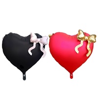Fu Xin Pengiriman Cepat Balon Foil Aluminium Bentuk Hati 22 Inch untuk Latar Belakang Pernikahan, Hari Valentine, dan Dekorasi Belanja