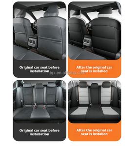 เบาะรองนั่งรถยนต์หรูหราแบบแพ็กเกจเต็มรูปแบบ2024แบบกำหนดเองสำหรับ Toyota <span class=keywords><strong>Camry</strong></span> 11ชิ้นผ้าคลุมเบาะลินินระบายอากาศสีดำสีน้ำตาล - Product Image 6