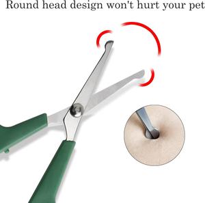 KingHon-Tijeras de Peluquería para Perros, Herramienta de Corte de Pelo con Punta Redonda, Acero, Seguridad para Perros y Gatos - Product Image 4