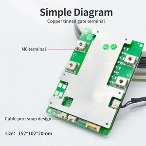 SP16S020 6S-16S 24V 36V 48V 60A 80A 100A LiFePO4 Li-ion Smart BMS UART RS485 แผงวงจรป้องกันแบตเตอรี่พร้อมระบบทำความร้อนและการสื่อสาร - Product Image 4