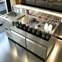 Station de Bar à Cocktails Multifonctionnelle en Acier Inoxydable pour Restaurants, Vente en Gros Usine pour Détaillants d'Équipements de Bar
