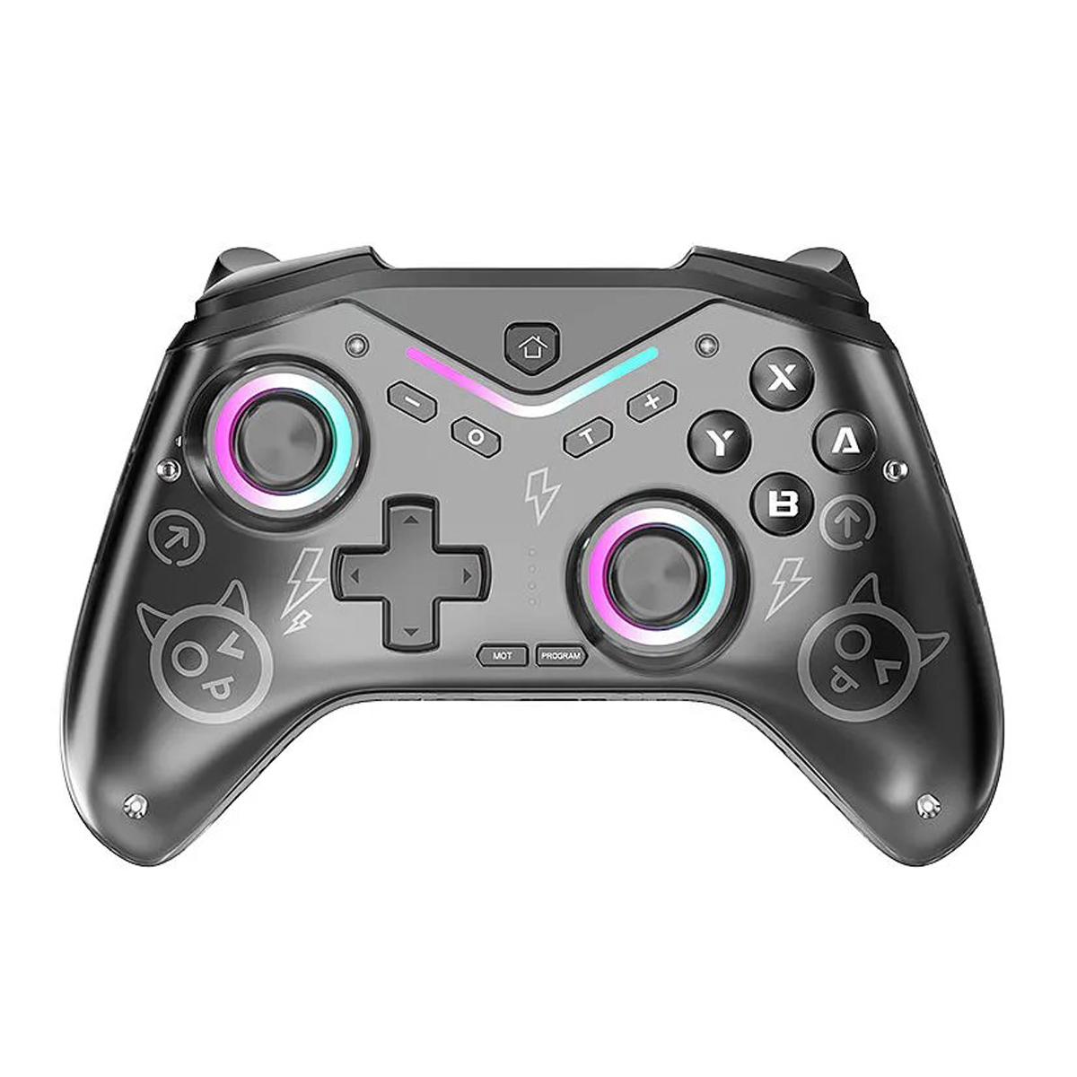 Quick Reactions <strong>Hall</strong> <strong>Effect</strong> Joysticks Dual Vibration Wireless <strong>Controller</strong> Game Wheel Steering Turbo Button RGB Lighting for <strong>PC</strong>