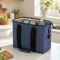 Sac isotherme pliable personnalisé Oxford, sac de pique-nique en aluminium et EVA, sac isotherme à poignée, 15L, imperméable