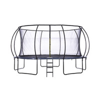 Trampolín Zoshine de 1500 LBS, 15 pies/16 pies, para Exteriores, con Red Protectora, Resistente a la Intemperie y Duradero, para Uso Doméstico y Comercial, Niños y Adultos