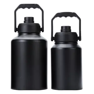 Jarras de agua aisladas de gran capacidad de 128oz, termo de 1 galón, botellas de agua con asa para exteriores, hervidor térmico deportivo para gimnasio