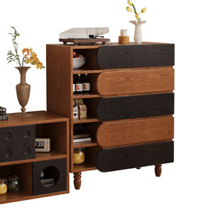 French Retro Solid Wood Five Drawer <b>Chest</b> <b>Storage</b> Cabinet Living Room Bedroom Use - Product Image 2