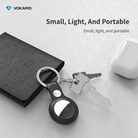 Étui en cuir PU pour Airtag Tracker protection antichoc téléphone poignée localisateur Anti-perte couleur Pure housse pour AirTag