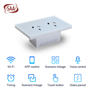 CNSKOU New Design Crystal Glass AU Standard Wifi <strong>Smart</strong> Home Voice Control <strong>Switch</strong> Power Point Double Tuya <strong>Smart</strong> <strong>Socket</strong> WiFi - Product Image 5