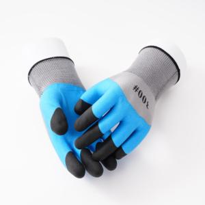 Gants de travail en polyester 13 jauges, doublement enduits de latex, en mousse poly, sans poudre, certifiés CE EN388, antistatiques - Product Image 4
