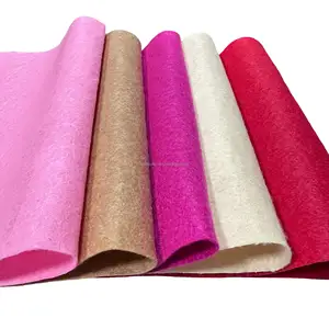 Jarum grosir dicetak kain nonwoven poliester merasa bukan tenun kain 1mm/2mm/3mm/4mm/5mm kerajinan kain lembut