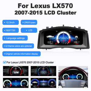 หน้าจอ NaviHua สำหรับ Lexus LX570 ปี 2007-2015 ขนาด 12.3 นิ้ว จอแสดงผลดิจิตอลแบบ Virtual Cockpit รองรับ Carplay หน้าจอ LCD แดชบอร์ด แสดงผลมาตรวัดความเร็ว - Product Image 1