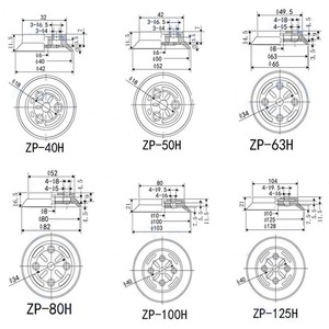 H Type Heavy Duty <b>Suction</b> <b>Cup</b> Metal Vacuum Nozzle For Industrial Equipment - Product Image 4