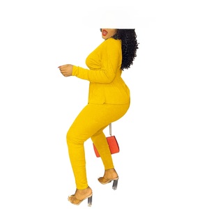 Conjunto de 2 piezas, chándal, ropa de otoño para mujer, de manga larga Top, pantalón, chándal, ropa de salón, conjuntos ajustados a juego, traje informal - Product Image 3
