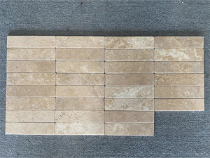 Đá tự nhiên Roma màu be <span class=keywords><strong>travertine</strong></span> sụt giảm gạch Trung Quốc phong cách phiến đá cẩm thạch cho khách sạn bên ngoài bức tường Ốp Mài bề mặt kết thúc - Product Image 5