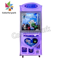 Machine à griffes à monnayeur pour centre de jeux, modèle Colorful Park Teddy Bear Lucky Star, distributeur de prix, en promotion