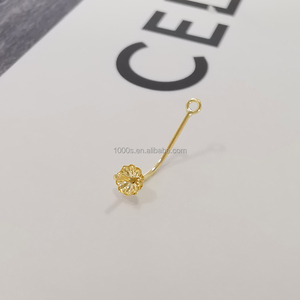 Componenti per Creazione di Gioielli in Oro 18K Au750, Accessori Rimovibili per Orecchini a Perno con Perla su Entrambi i Lati, Creazioni di Gioielli 1000S - Product Image 2
