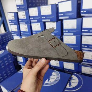 Zuecos de Cuero Genuino para Hombre, Cómodos, de Gamuza Vacuna, Punta Cerrada, con Plantilla de Corcho, para Interiores y Exteriores, Verano e Invierno - Product Image 4