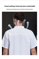Uniforme de Chef de Manga Corta Premium, Ropa de Trabajo Transpirable para Cocina, Restaurantes, Panaderías, Cantinas y Personal de Cocina China