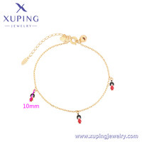 C000008155 Perhiasan Xuping Cantik Emas 18k Chibi Maruko-chan Hadiah untuk Putri Pacar Wanita Gelang Fashion