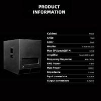 Subwoofer Activo de Madera de Alta Potencia de 1100 W RMS, Controlador de Graves Neo de 15 Pulgadas, Caja de Graves Profesional para Escenario de 2 Pulgadas