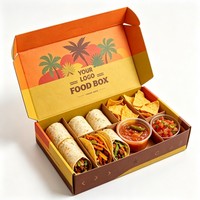 Caja para llevar de fábrica con compartimento para salsa, desechable, de cartón, para comida rápida, para dumplings, para llevar
