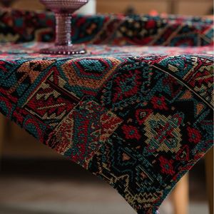 Mantel Jacquard Geométrico Étnico Miao, Colorido, <span class=keywords><strong>de</strong></span> Doble Cara, Tela Gruesa, Estilo Bohemio, Decorativo para <span class=keywords><strong>Mesa</strong></span> <span class=keywords><strong>de</strong></span> Comedor - Product Image 4