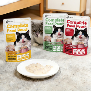 Pâte de viande de thon et de krill en sachets, riche en protéines, faible en sodium, 70g, nourriture humide pour chats et chiens, OEM - Product Image 1