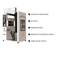 Cabina de Fotos Todo en Uno Personalizable, Máquina Expendedora de Fotos con Impresora, Software, Logotipo, Carcasa, Control Remoto, Proveedor de Alta Tecnología
