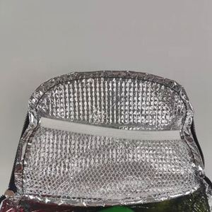 5 plis tissu 20L étanche Portable logo personnalisé thermique Polyester rétro sac isotherme sac à lunch à double compartiment isolé - Product Image 6