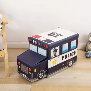 Taburete de almacenamiento <span class=keywords><strong>plegable</strong></span> contemporáneo para niños, Banco de cuero de PVC impermeable moderno para el hogar, apartamento, <span class=keywords><strong>cocina</strong></span>, uso en el parque - Product Image 3