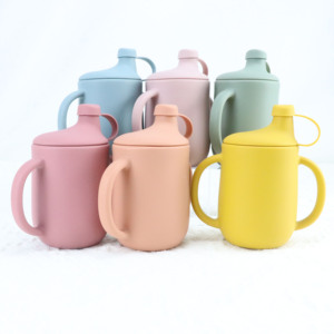 Promotional Eco Friendly Customizable Durable Children Silicone Toddler Cup with Straw Bpa Free Water Cup and Custom Logo